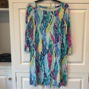 NWOT Lilly Pulitzer Long Sleeve Colorful Leaf Print Dress